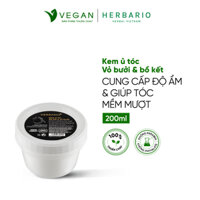 Kem ủ tóc bồ kết & vỏ bưởi Herbario 200ml thuần chay