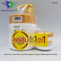 Kem Ủ tóc Cruset Gold Crystal Hair Repair Treatment 500ml tặng kèm hũ 40ml