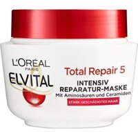 Kem ủ tóc Loreal Paris Elvital Total Repair 5 Reparatur-Maske phục hồi tóc hư tổn, 300 ml