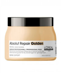 Kem ủ tóc Loreal Professionnel Serie Expert Absolut Repair Golden Mask – 500ml, mặt nạ nhũ vàng, phục hồi cho tóc hư tổn