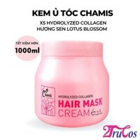 Kem ủ tóc sen Chamis Hydrolyzed Collagen Hair Mask Cream 1000ml hấp dưỡng tóc, lưu hương 24h 2Trucos