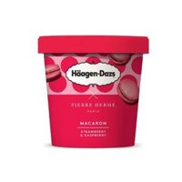 Kem Vị Dâu Và Mâm Xôi Haagen Dazs Macaron 420 Ml