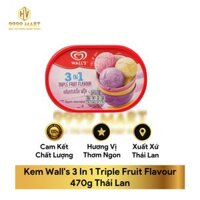 Kem Wall's 3 In 1 Triple Fruit Flavour 470g Thái Lan