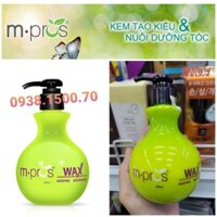 KEM Wax TẠO NẾP TÓC DƯỠNG TÓC M.Pros 300ml