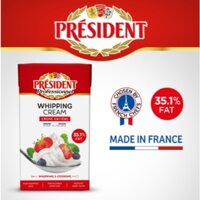 Kem Whipping Cream President Pháp 1Lít