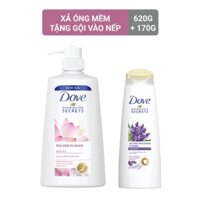 Kem xả DOVE kem xả ống mềm tự nhiên 620g tặng dầu gội 170g