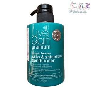 Kem xả hấp dinh dưỡng giữ màu phục hồi tóc nước hoa Silky & Shine Conditioner Livegain - 450ml