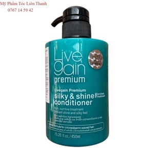 Kem xả hấp dinh dưỡng giữ màu phục hồi tóc nước hoa Silky & Shine Conditioner Livegain - 450ml
