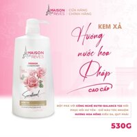 Kem xả hương nước hoa Pháp cao cấp Maison De Rêves hoa Hồng pha lê, phục hồi hư tổn và giữ màu tóc nhuộm 530g