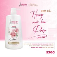 Kem xả hương nước hoa Pháp cao cấp Maison De Rêves hoa Hồng pha lê, phục hồi hư tổn và giữ màu tóc nhuộm-530g–Bảo hành