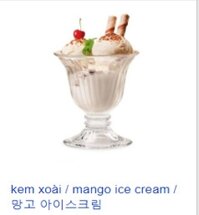 Kem xoài/Mango ice cream/망고 아이스크림 + tặng bánh