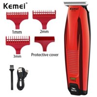 Kemei 5026 Professional Hair Clipper Cordless 0mm Baldheaded Hair Beard Trimmer Red Color Precision Hair Cutter Haircut Machine