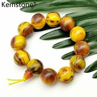 Kemstone 20 Mm Vòng Tay Đính Hạt Sáp Ong Màu Vàng Cho Nam Giới [bonus]