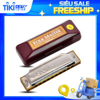 Kèn Harmonica 10 Lỗ, 20 Lưỡi Gà Hợp Kim Đồng SUZUKI FOLK MASTER