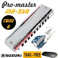 Kèn Harmonica Diatonic 10 Lỗ Cao Cấp Suzuki Promaster MR-350 Key G