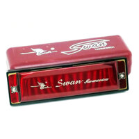 Kèn Harmonica Swan 10 lỗ Diatonic SW1020 Key C - Đỏ