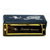 Kèn Harmonica Swan 10 lỗ Diatonic SW1020 Key C - Vàng Gold