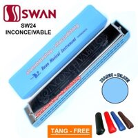 Kèn Harmonica Tremolo Swan Inconceivable SW24 Key C (Xanh)