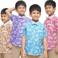 Keneshkids batik Áo Sơ Mi Nam Chính Hãng batik Đóng Dấu Dòng Xe Hơi Truyền Thống