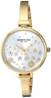 Kenneth Cole New York Women's Classic Japanese-Quartz Watch with Stainless-Steel Strap, Gold, 6 (Model: KC50746002)