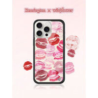 Kensington x Wildflower Tên chung WF Vỏ điện thoại cho iPhone 15 14 13 12 Pro Max Silicone cứng Chống rơi Ốp lưng chống sốc cho iPhone 14 15 Plus