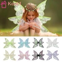 Kent1 Organza Cánh Bướm, Đôi Cánh Cổ Tích Lấp Lánh Cho Bé Gái, Phụ Kiện Trang Phục Người Lớn Đôi Cánh Thiên Thần Cho Halloween Trang Phục Ủng Hộ Quà Tặng