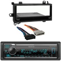 Kenwood Single DIN Bluetooth SiriusXM Ready Digital Media Car Stereo Receiver, Wiring Harness, Installation Kit - Fits 1974-2003 Chrysler, Dodge, E...