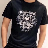 Kenzo sản phẩm mới Áo thun ngắn tay in hình đầu hổ dành cho nam, thời trang, cotton nguyên chất, thoáng khí