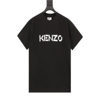 Kenzo2609 Nam Đầu Hổ Mùa Hè Phong Cách Mới Cổ Tròn Hoa Begonia Hoa Nam Nữ Áo Thun