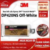 Keo 2 thành phần dán sắt, gỗ, kim loại Epoxy 3M DP420 1 chai 50ml màu Off-white