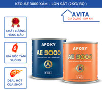 KEO APOXY AE 3000, keo dán đá 2 thành phần lon sắt ( bộ 2kg)
