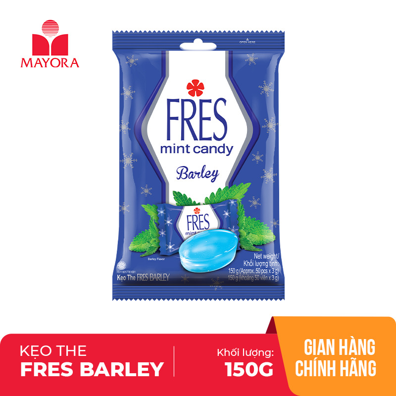 Kẹo bạc hà Fres Barley Mayora gói 150g