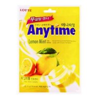 Kẹo Bạc Hà Hương Chanh, Anytime, Xylitol Non-Sugar Candy, Lemon Mint (74g) - LOTTE