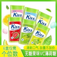 Kẹo bạc hà không đường vitamin C, Nụ Hôn hương trái cây, kẹo cổ họng, hơi thở tươi mát, lái xe buồn ngủ, kẹo cao su
