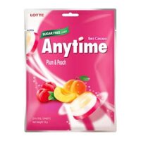 Kẹo Bạc Hà Mận & Đào, Anytime, Xylitol Sugar-Free Candy, Plum & Peach (74g) - LOTTE