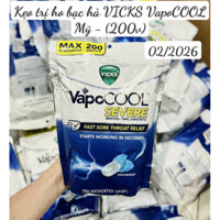Kẹo bạc hà VICKS VapoCOOL Severe Menthol - 200 viên - Mỹ