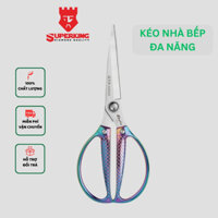 Kéo Bếp Đa Năng Thép SK5 Chống Rỉ Cao Cấp Nhật Bản, Tay Cầm Mạ TiTan, Cắt Gà Vịt Sắc Bén, Chất Lượng Cao Cấp SUPER KING