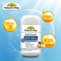 KẸO BỔ SUNG DHA Nature’s Way Kids Smart Dha TripleStrength 300mg hương cam
