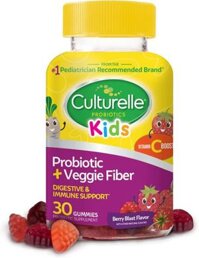 Kẹo bổ sung lợi khuẩn và chất xơ cho bé Culturelle Kids Probiotic Veggie Fiber Gummies Berry 30 viên