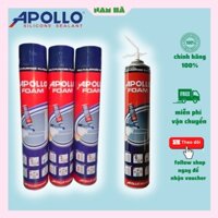 Keo bọt nở Apollo Foam trám khe hở, trang trí viền gương, chống thấm siêu dính có vòi bơm đi kèm