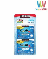 Kẹo cai thuốc lá Kirkland Signature Quit 4 Gum Ice Mint 150 viên x2 hộp
