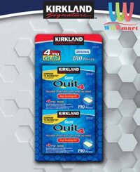 Kẹo cai thuốc lá Kirkland Signature Quit 4 Gum Original 190 viên x2 hộp