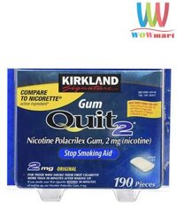 Kẹo cai thuốc lá Kirkland Signature Quit 2 Gum Original 190 viên