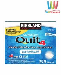 Kẹo cai thuốc lá Kirkland Signature Quit 4 Gum Ice Mint 150 viên (Hộp lẻ)