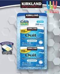 Kẹo cai thuốc lá Kirkland Signature Quit 2 Gum Ice Mint 150 viên x2 hộp