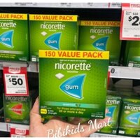 Kẹo cai thuôc lá Nicorette 150 viên