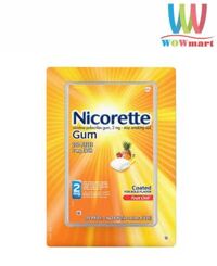 Kẹo cai thuốc Nicorette Gum Fruit Chill 2mg 200 viên