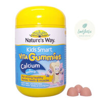 Kẹo Canxi Nature’s Way Gummies Calcium + D3 bổ sung Canxi và Vitamin D cho bé