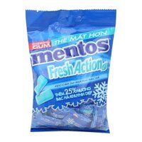 Kẹo Cao Su Bạc Hà Mentos Fresh Action Gói 112gr