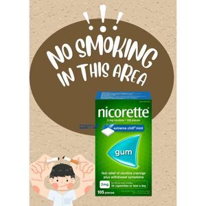 Kẹo cao su cai thuốc lá Nicorette - 2mg